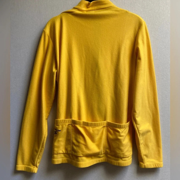 SUGOI full zip yellow bicycle fleece jacket Sz L (PTP 20") - Picture 2 of 8
